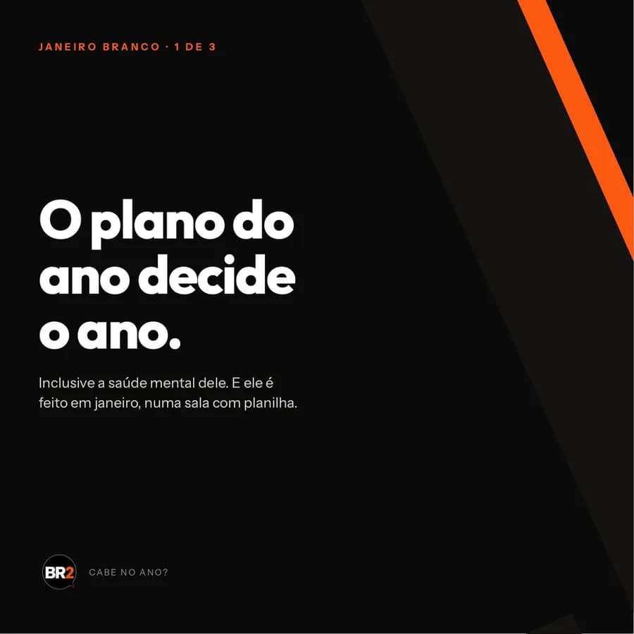 Primeira peça da campanha Cabe no Ano?, criada pela BR2 para Janeiro Branco