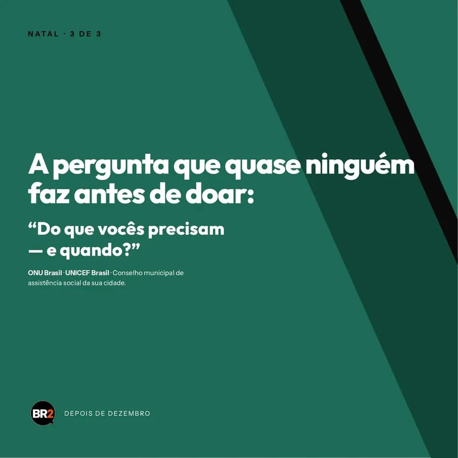 Peça 3 de 3 da campanha Depois de Dezembro, criada pela BR2 para Natal