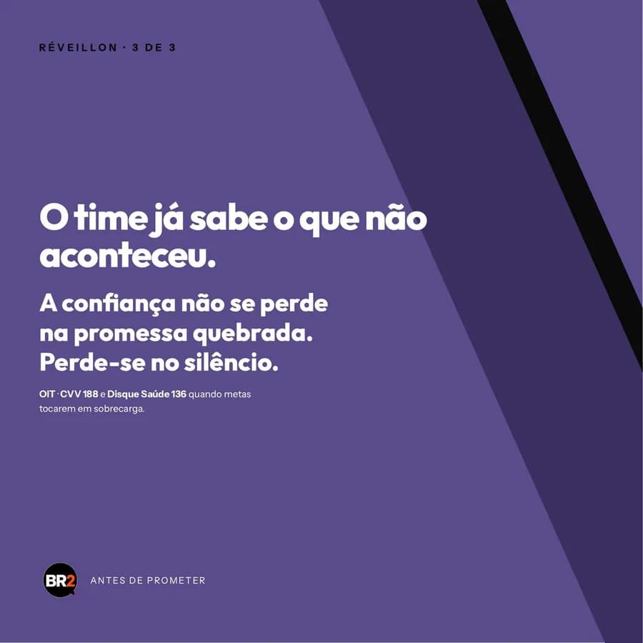 Peça 3 de 3 da campanha Antes de Prometer, criada pela BR2 para Réveillon