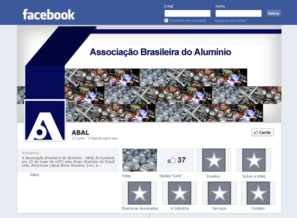 Institucional para Abal — Capa de fanpage, criação da BR2
