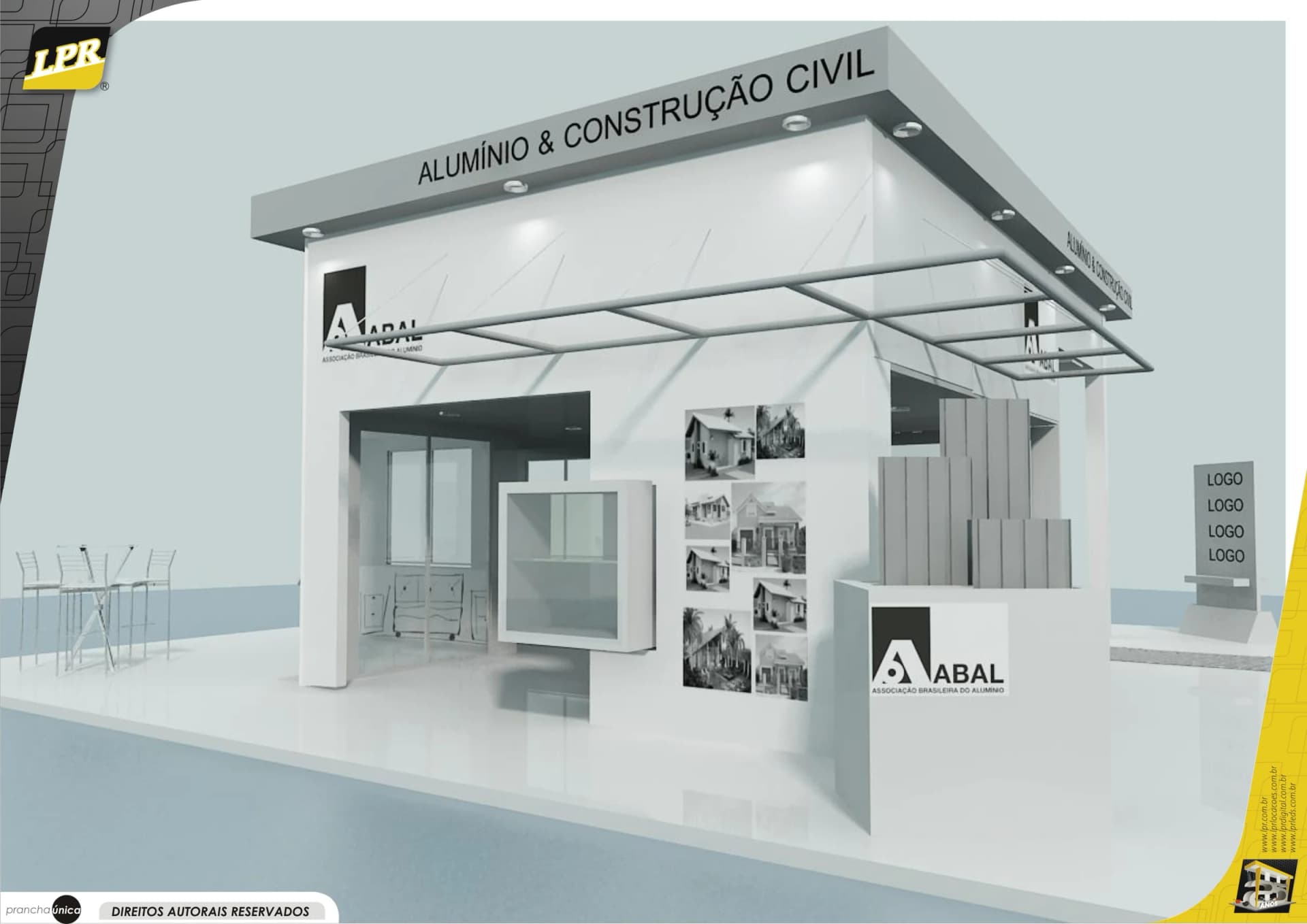Estande para Abal — Estande — painel expositivo, criação da BR2