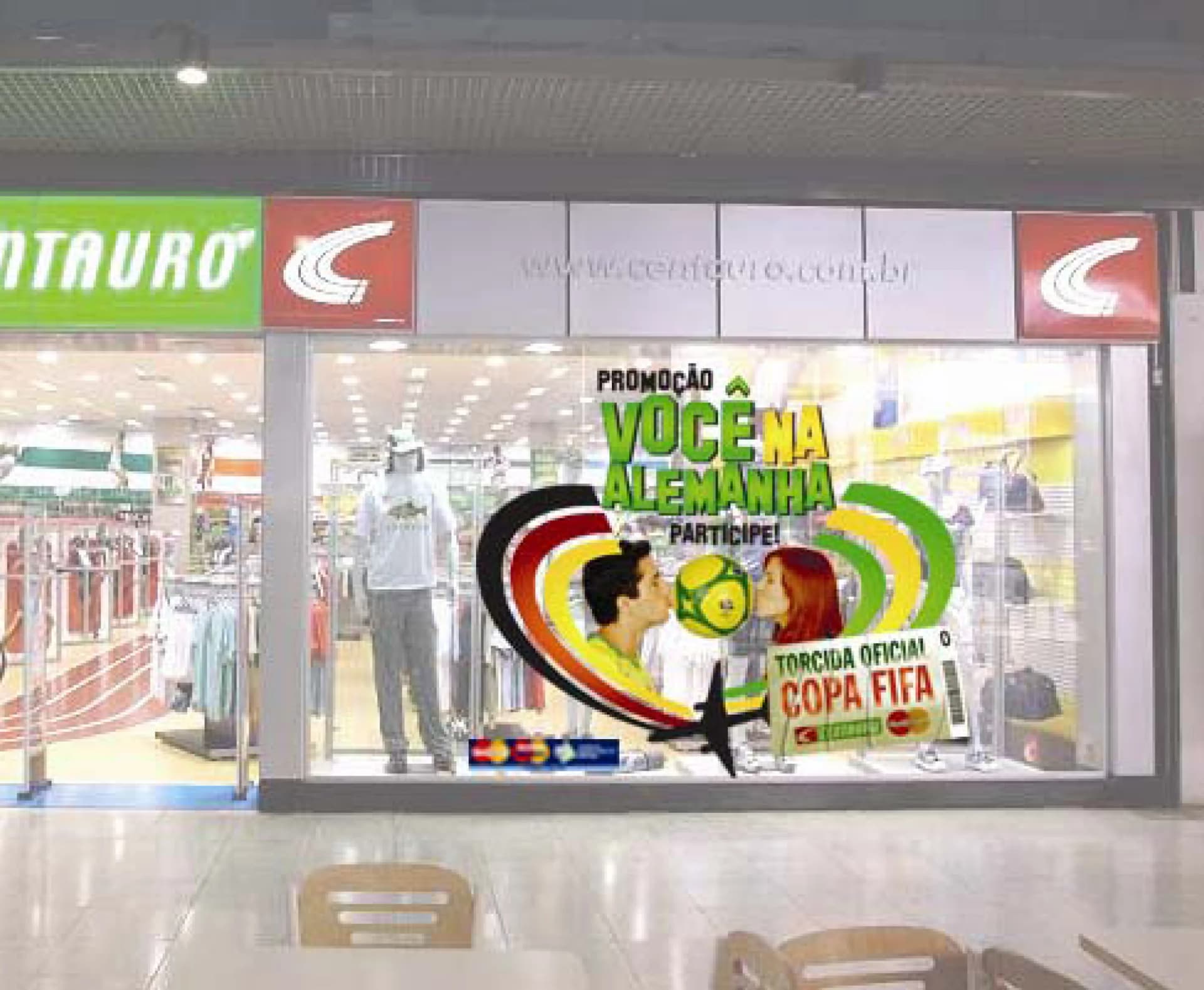 Retail para Centauro — Vitrine de campanha, criação da BR2