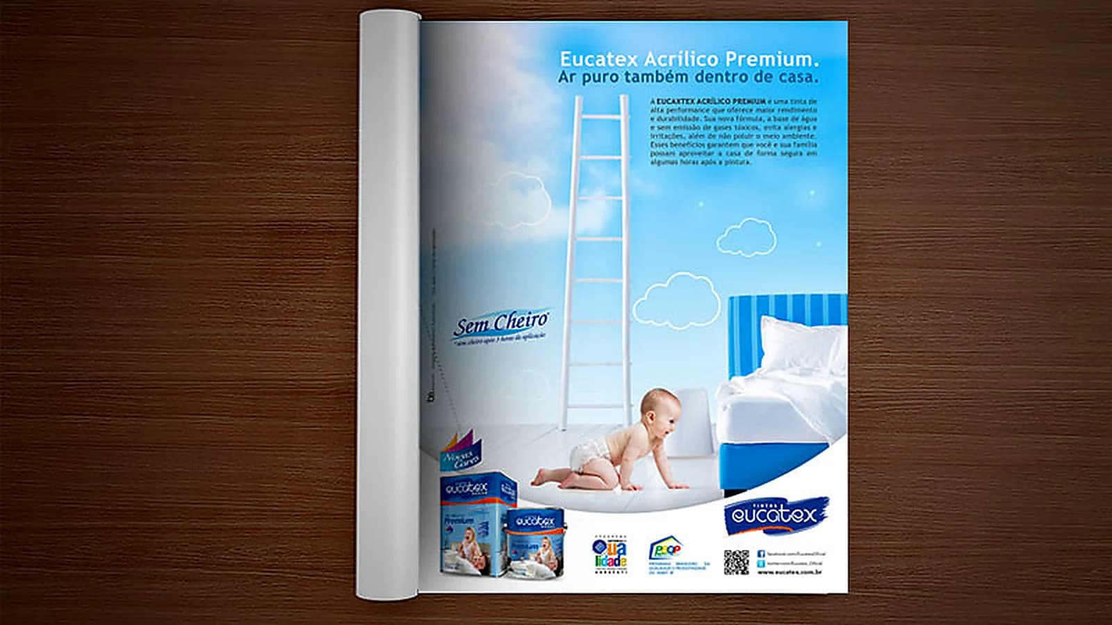 Anúncio para Eucatex — Acrilico Premium, criação da BR2