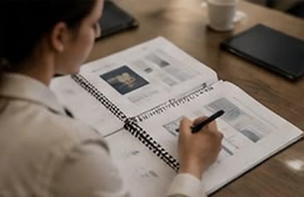 Participante fazendo anotações à mão em uma apostila impressa